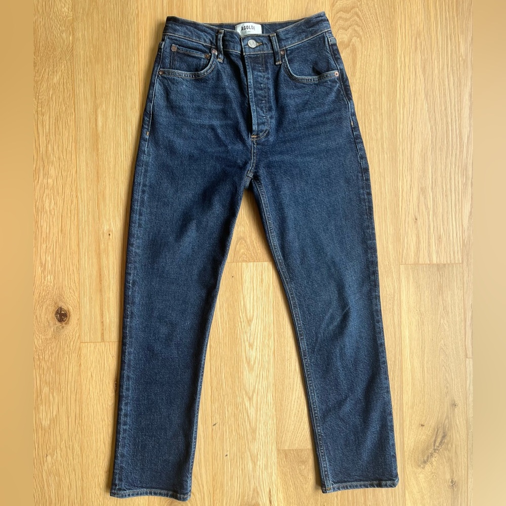 AGOLDE Riley High Rise Straight Crop Jean, size: 24S